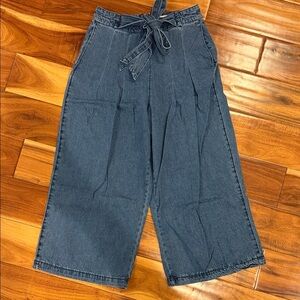 Universal Thread Denim Wide-Leg Capri Jeans